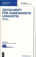 Zeitschrift für Angewandte Linguistik (ZfAL) 2015, Heft 62. Herausgeber: Gesells