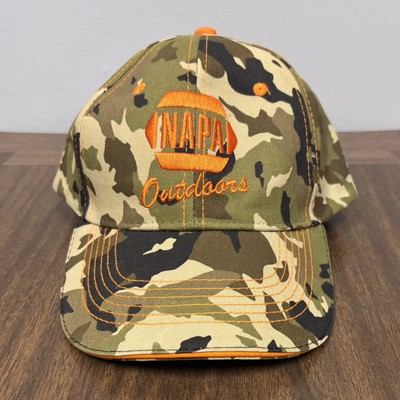 #ad NAPA Outdoors Camouflage Hat Baseball Cap Adjustable Strap Auto Parts Camo VGC $12.99
