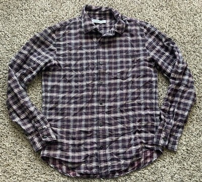 Outerknown Shirt Mens Small Button Up Long Sleeve Organic Cotton Linen Blend