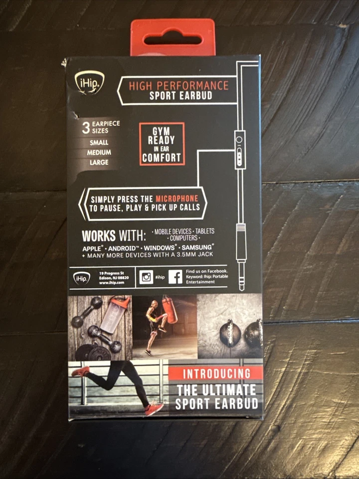 IHip Sport Hook Athletic Earbuds I8 Works With Apple, Android, Windows, Samsung - Image 3 of 4