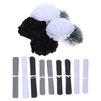 18 Pcs Décors De Fond Mariage Pompons En Papier D'anniversaire Fête - Photo 1/4