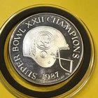 1 oz 1987 Super Bowl XXII Champions Washington Redskins .999 Fine Silver #1098