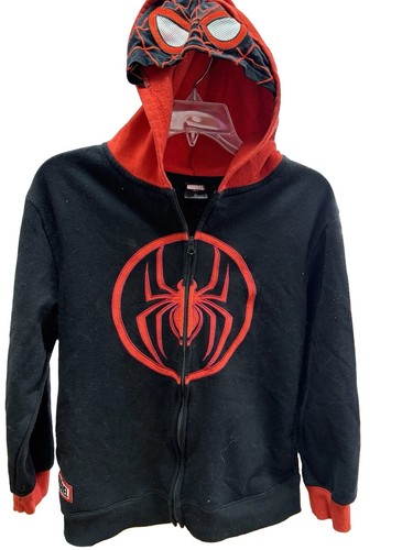 Marvel Spider-Man Full Zip Hoodie Black/Red Size XLFleece Graphic Print