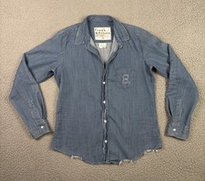 Frank Eileen Shirt Womens Medium Barry Blue Denim Long Sleeve Button Up Casual