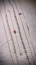 6 Piece Anklet & Bracelet Bundle Tree Of Life Beaded Festival Summer Jewellery