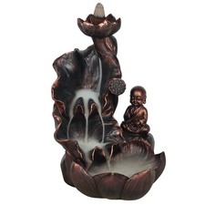 Image of Bronze Effect Buddha Backflow Incense Burner