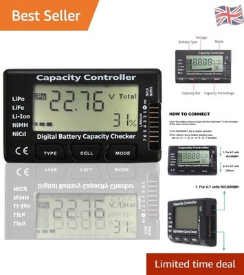 Tragbares digitales Voltmeter & Kapazitätsprüfer für Li-Ion, LiFe, NiMH Akkus