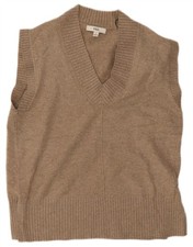 Marks & Spencer Womens Oversized Vest Tank Top UK 14 Medium Beige Polyester AH07