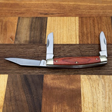 Navaja de bolsillo Schrade 1188056 Old Timer 0622 mango de madera de ganadero de 3 hojas