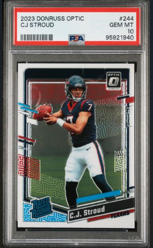 CJ (C.J.) Stroud 2023 Donruss Optic Rated Rookie RC #339 Gem Mint PSA 10 Texans