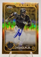 2024 Topps Gilded Collection - #CGA-JCJ Jazz Chisholm Jr Gold Refractor Auto /99