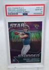 TREVOR LAWRENCE 2021 PANINI ROOKIES & STARS STAR STUDDED PURPLE RC #06/35 PSA 10