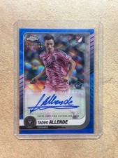 2025 Topps Chrome MLS Tadeo Allende Blue Wave Refractor Auto /150 RC Inter Miami