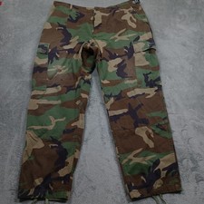 Vintage US Military Pants Men Large Green Woodland Hot Weather Combat
