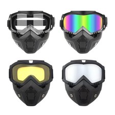 Detachable Full Face Goggle Mask Adult, Anti Fog Windproof Impact Resistant Shie