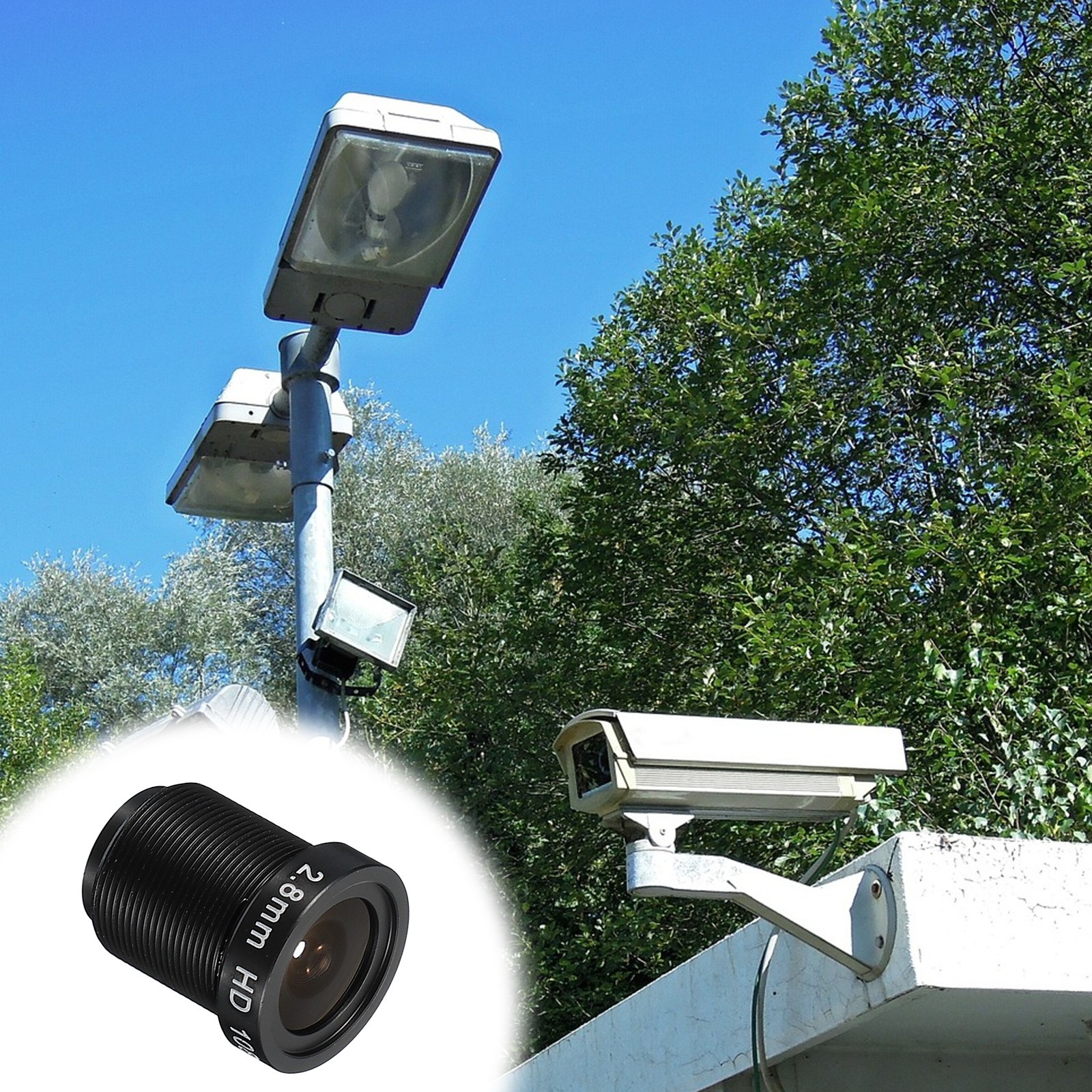 CCTV Camera Lens F2.5 Security Camera Lens 1080P 128&deg; Wide Angle Lens