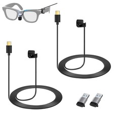 2Pack USB C Charging Cable for RayBan Meta Wayfarer Smart Glasses, Magnetic C...