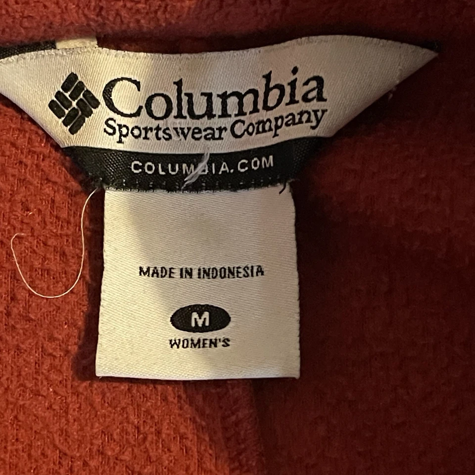 WSU Cougars Jacket Women Medium Red Columbia Fleece NCAA Full Zip Heavyweight - Image 3 of 4