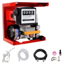 110V Electric Self-Priming Diesel Fuel Transfer Pump Kit with Nozzle  Hose