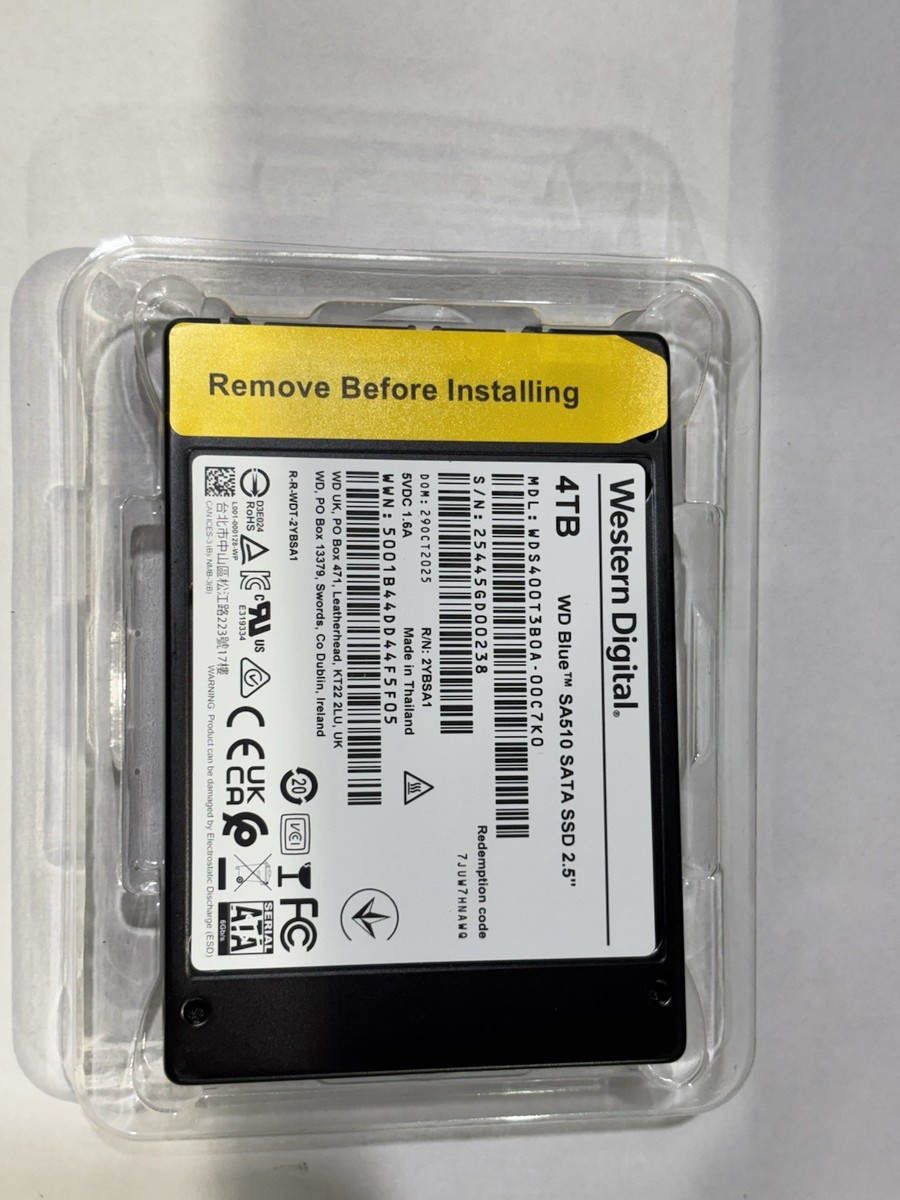 【toms】WD Blue SA510 4TB SSD Amazon.com: Western Digital 4TB WD Blue SA510 Internal Solid State