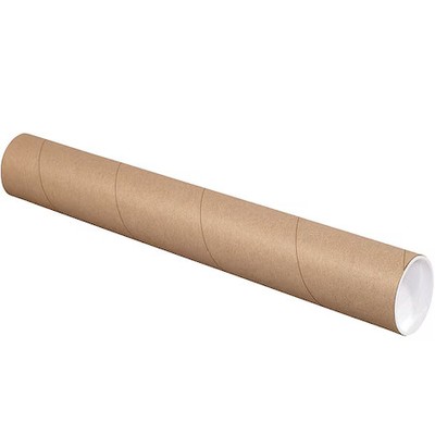 Crownhill P3042k Mailing Tube, 42Inlx3in.Dia, Brown, Pk24