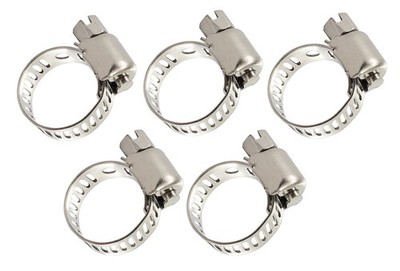 Hose Clamp 5/16'' Band Mini Worm Gear Clamps Range 1/4-5/8 Set of 5