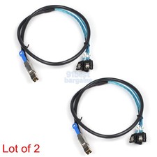 2pcs MINI SAS HD SFF-8644 to 4 Ports SATA 7P Straight Server Hard Drive Cable 1M