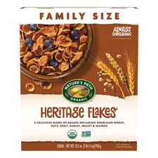 New Trend Nature's Path organic Breakfast cereal Heritage Flakes 33.5oz Box....