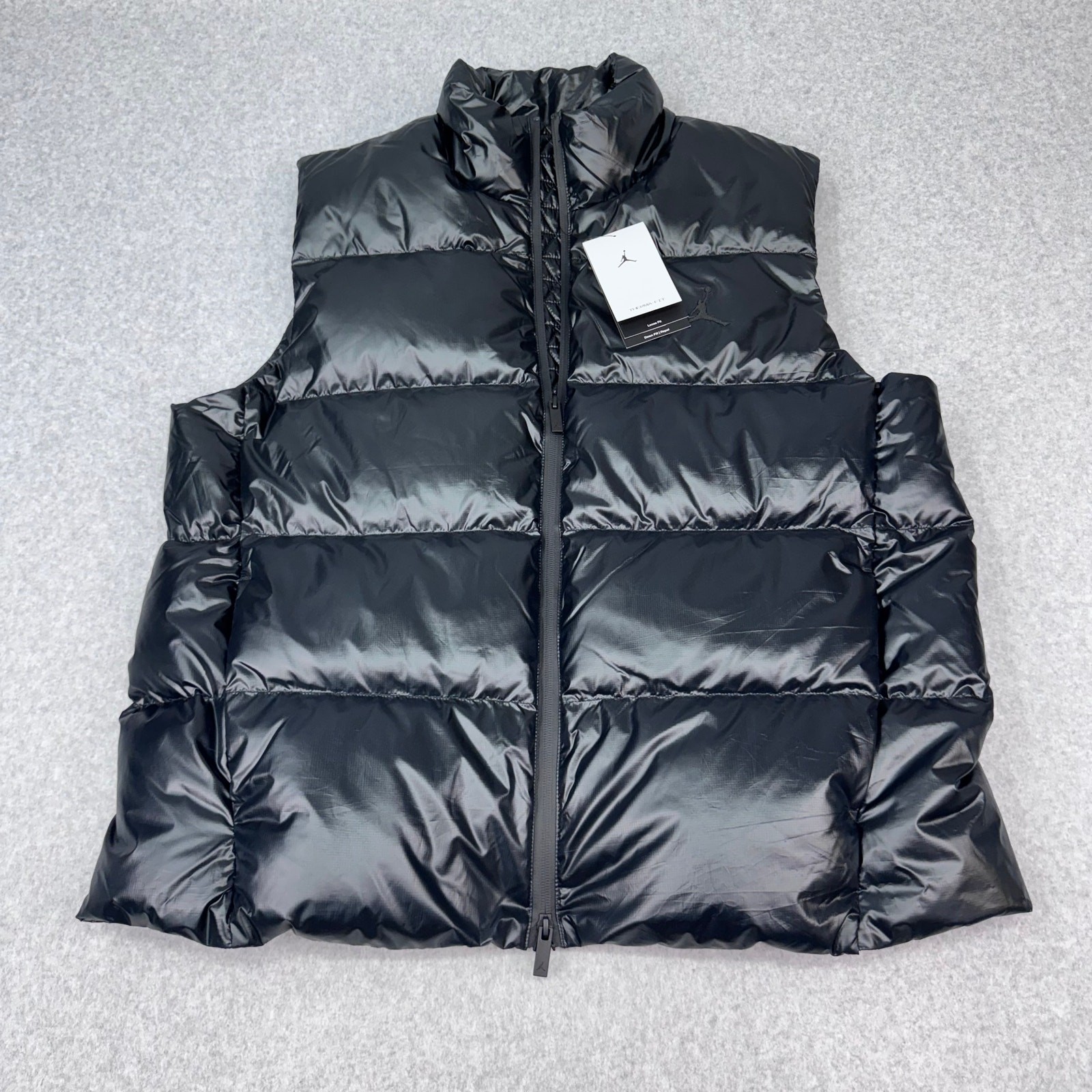 NIKE Air Jordan Flight Down Puffer Therma Fit Black Vest FV7273-010 Men's Large