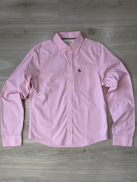 Camicia Uomo Abercrombie & Fitch Denim Rosa L