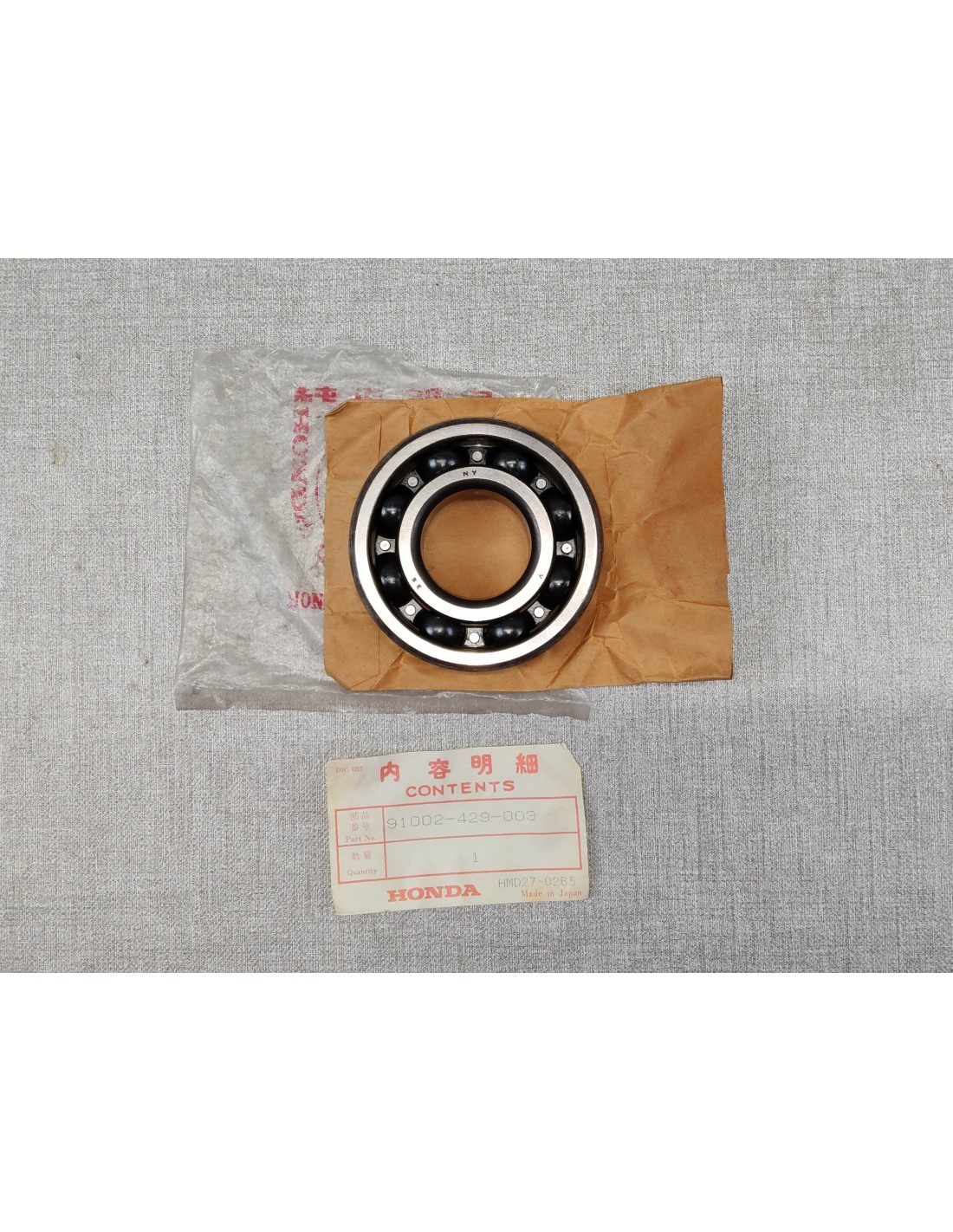 Roulement radial HONDA 91002-429-003 pièce moteur XL500R XLS500 91002-KC4-004
