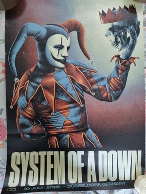 SYSTEM OF A DOWN Exclusive Dusseldorf Poster 10/7/2026 (Official Merch)