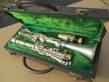 CONN SILVER PLATED MULTI SECTION 4 PIECE CLARINET  SCREW ON BELL  NEW TENONS