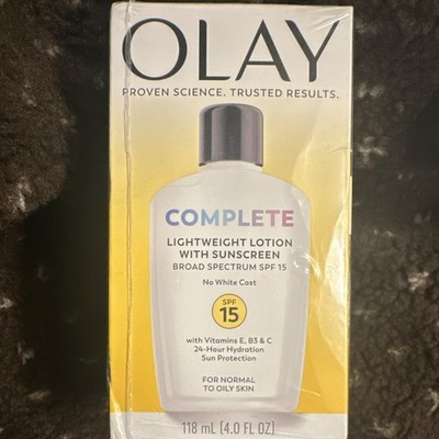 3x Olay Complete Chemical Sunscreen SPF 15 Broad Spectrum Face Lotion 118 mL