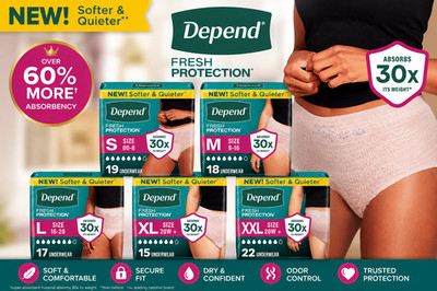 Depend FIT-Flex Women Incontinence Underwear, Max Absorbency, S/M/L/XL/2XL
