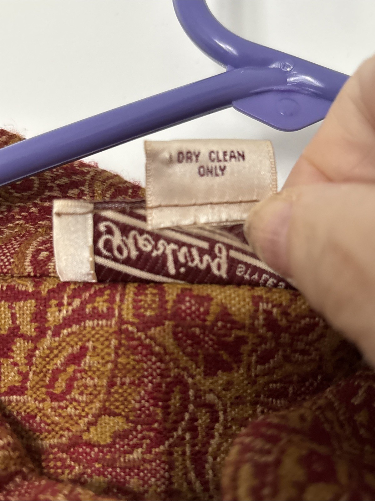 Sterling Styles Button Front Gold Red Kimono Bead… - image 3