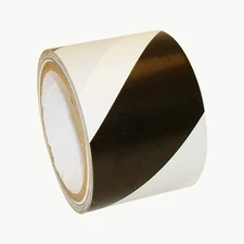 JVCC Hazard Warning Tape [6 mils thick] (HZ-8): 4 in. x 18 yds. (Black with Whit