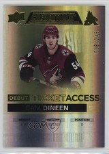 2021 Upper Deck Credentials Debut Ticket Access Yellow /249 Cam Dineen #82 05ja