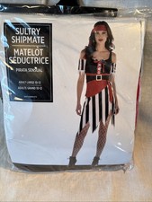 Sultry Shipmate Halloween Costume Fancy Sexy Pirate Dress Adult Large Size 10-12