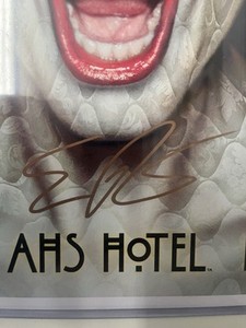 AHS Hotel Poster Signed By Evan Peters with LOA. Laminated