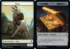 Goat Token // Treasure Token - Foil Light Play, English Magic the Gathering MTG 