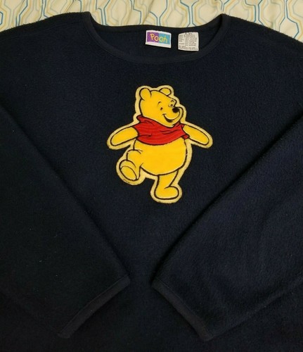Pooh Fleece Sweater Crewneck Blue 