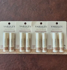 4 Twin Packs (8 Tubes) Yardley London Moisturizing Lip Balm Coconut & Pear