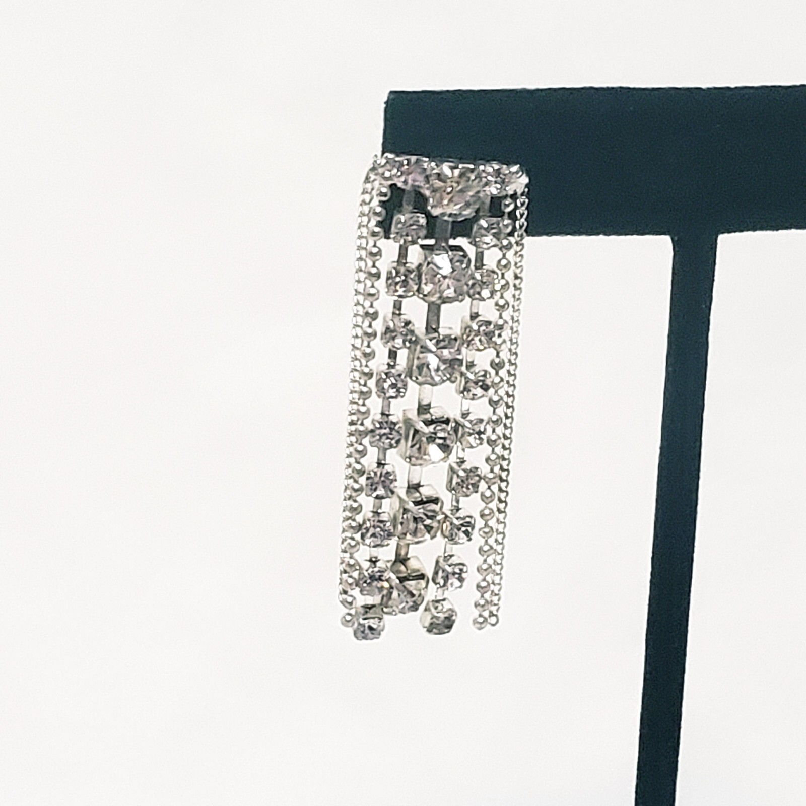 Rhinestone Dangle Drop Multi Strands Earrings  1 … - image 2