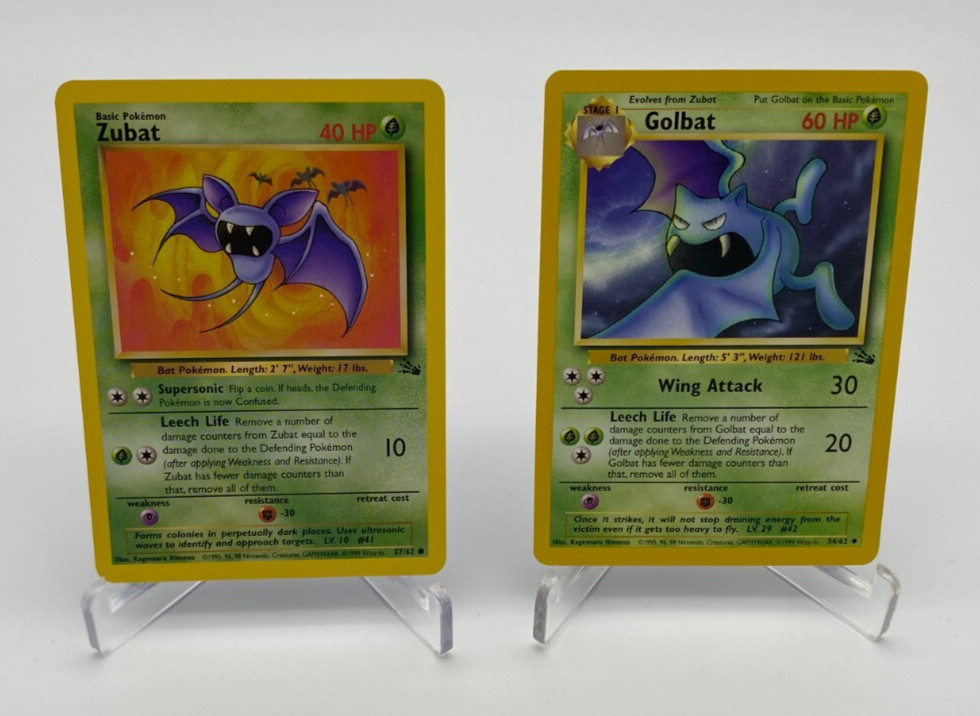 Pokemon Trading Card Game TCG Fossil Zubat & Golbat 34/62 - 57/62