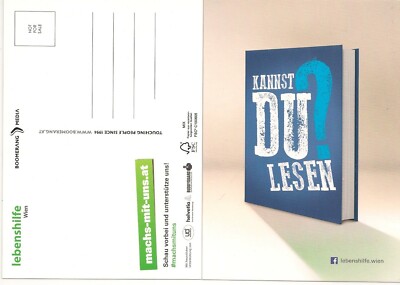 ''Kannst Du lesen?'' - Boomerang Media Card der Lebenshilfe Wien
