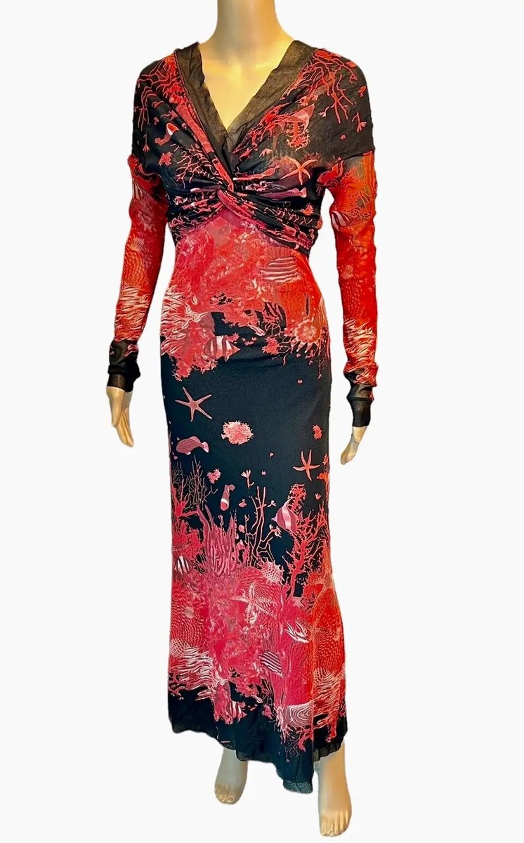 Jean Paul Gaultier Soleil S/S 1999 Sea Life Print Off Shoulder