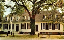 Historic Wetherburns Tavern Streetview Williamsburg Virginia Chrome Postcard