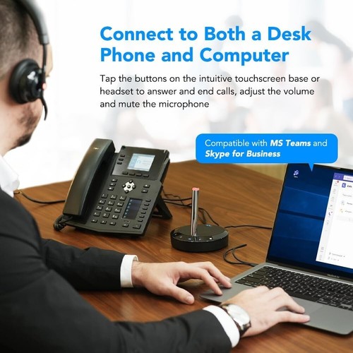 VT UC Dect Wireless-Headset with Noise-Cancelling-Microphone Mono VTW320 - 第 2/6 張圖片