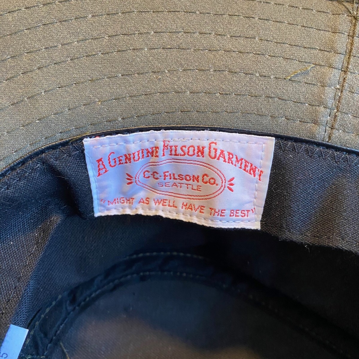 1990s Filson Full-Brim Hat Vintage 90s Tin Cloth Waxed Canvas Packer Bush Hat View 6